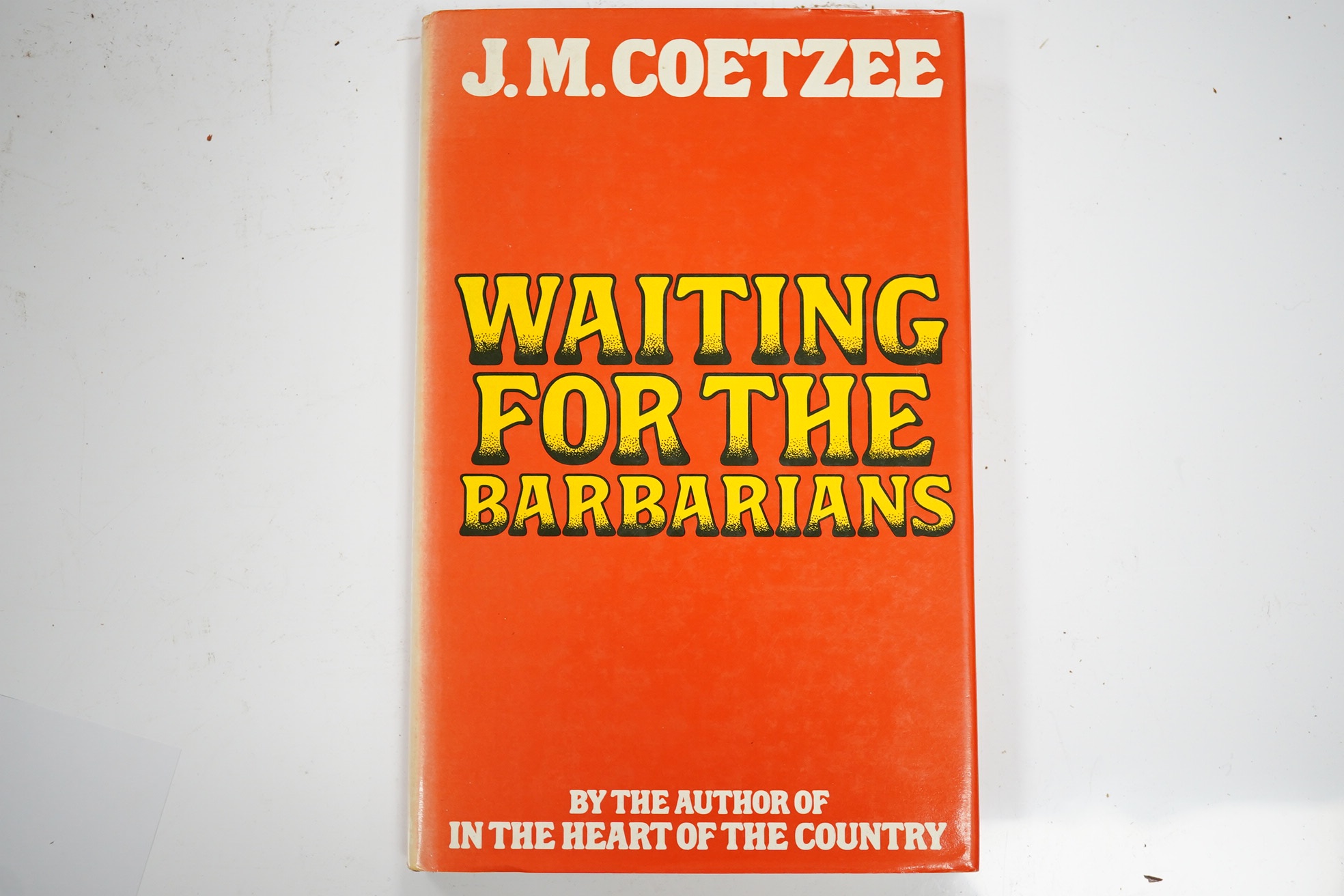 Coetzee, J.M. - Waiting for the Barbarians. First Edition. half title, publisher's cloth and d/wrapper. Secker & Warburg, 1980